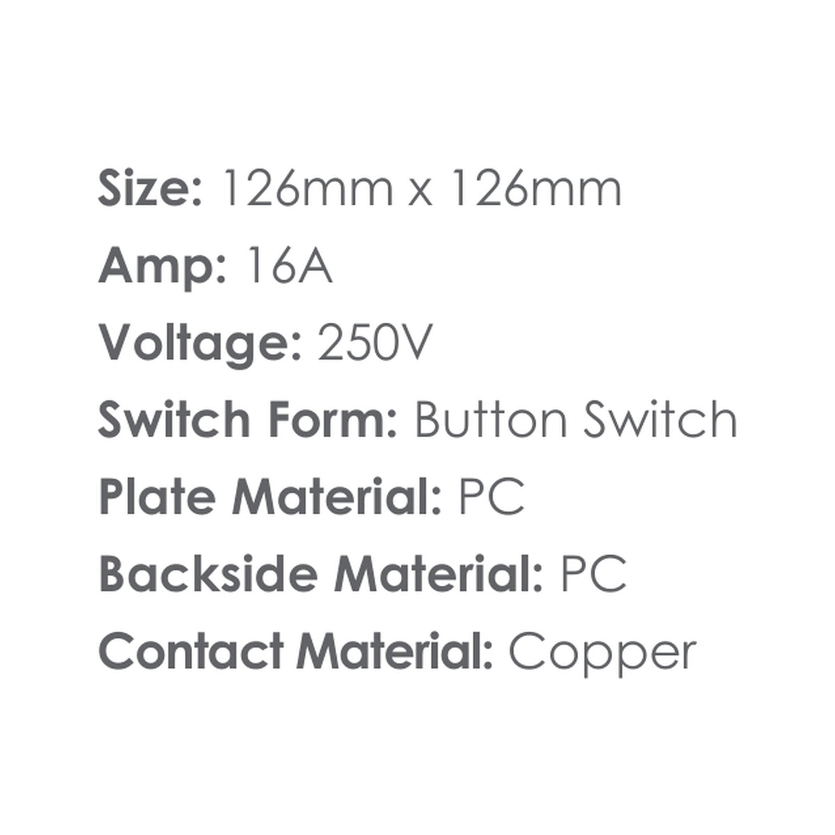Synerji Deco 4x4 Light Switch 6 Lever 1 Way 16A