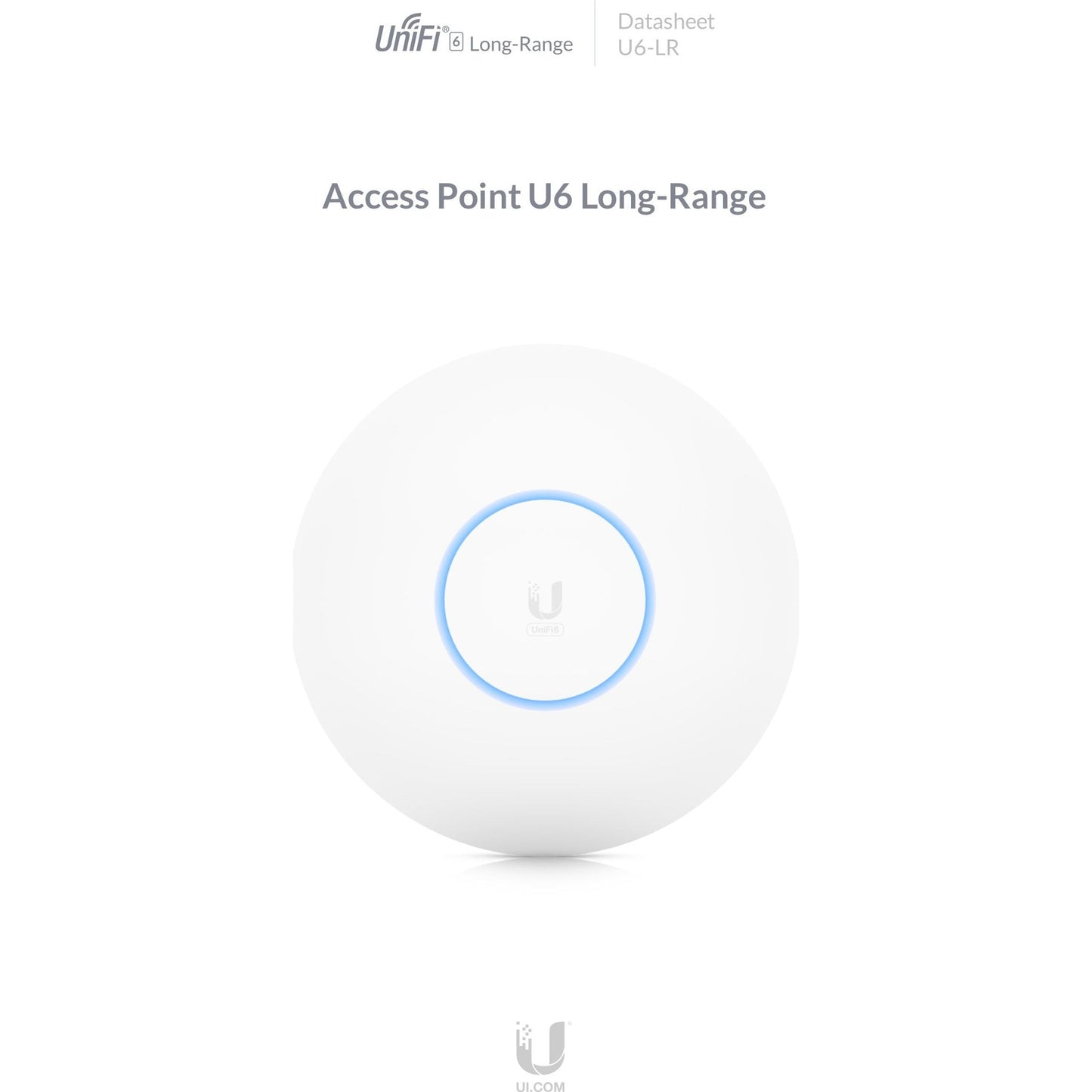 Ubiquiti UniFi6 Long Range Dual Band WiFi 6 AP | U6-LR