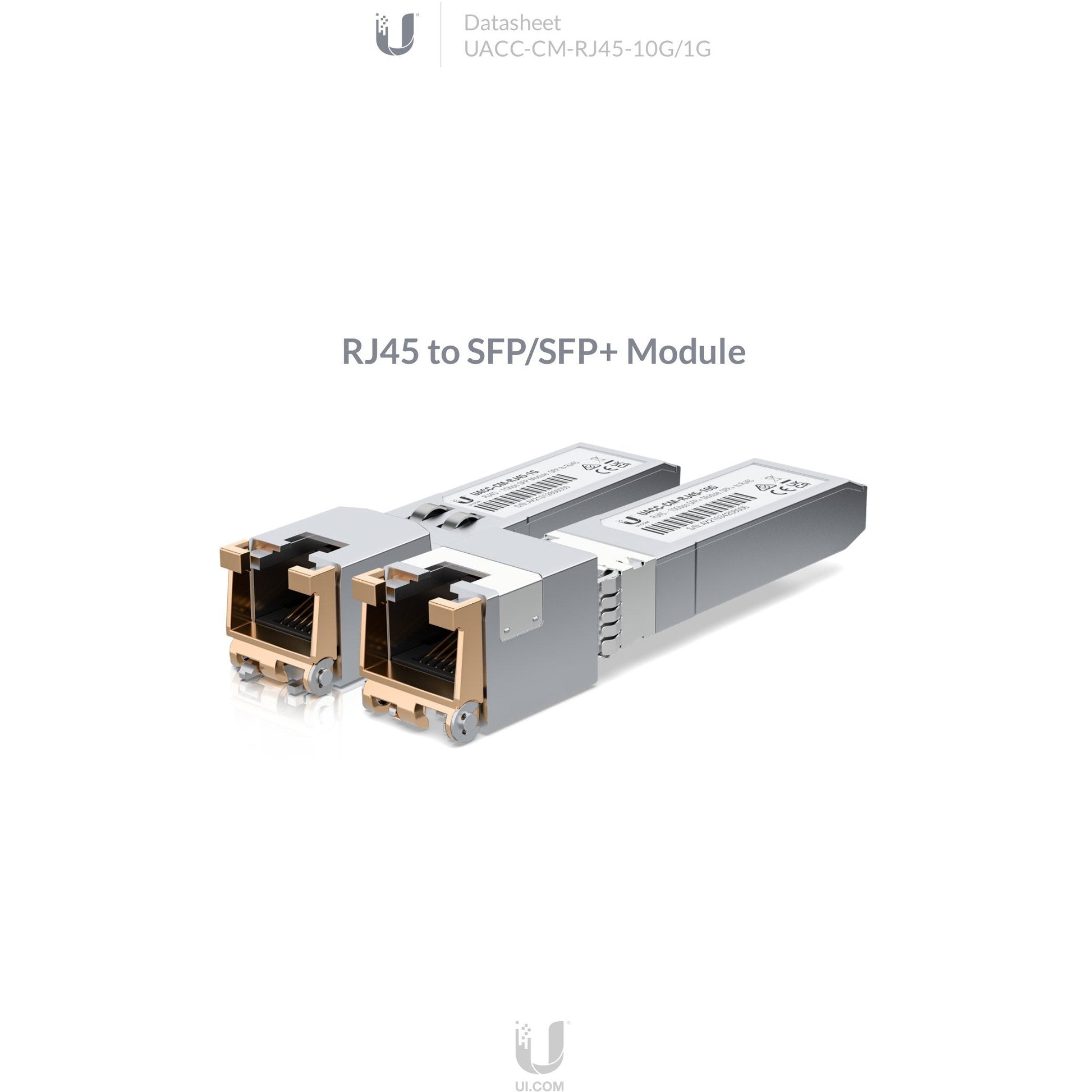 Ubiquiti 1.25G SFP to RJ45 Gigabit Ethernet Module | UACC-CM-RJ45-1G ...