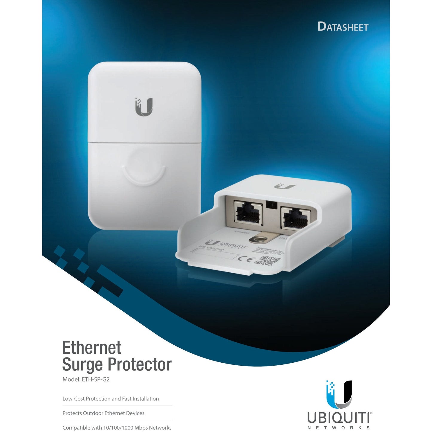 Ubiquiti Grounded Ethernet Surge Protector | ETH-SP-G2