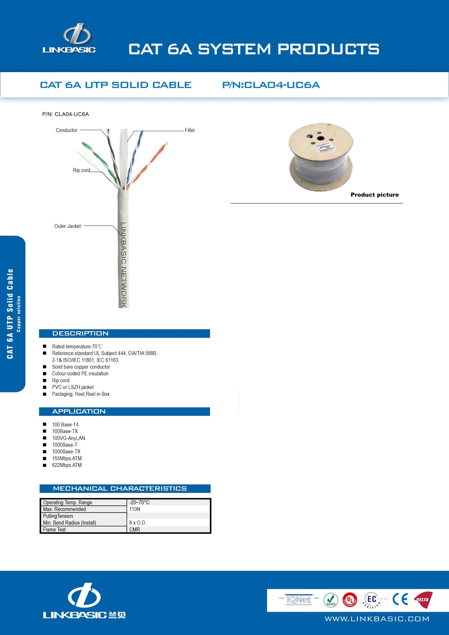 Linkbasic Drum Cat6a Solid Grey UTP Network Cable – Mr Satellite
