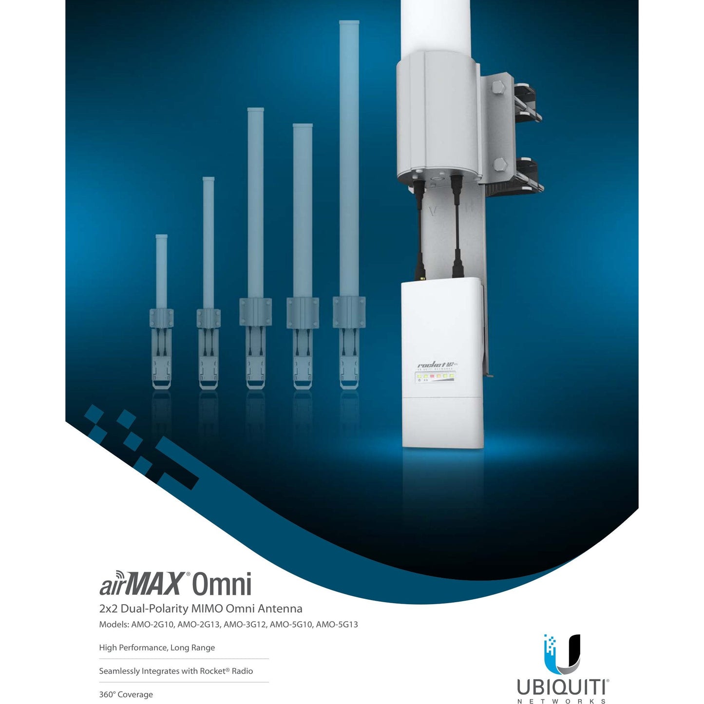 Ubiquiti UISP airMAX 5GHz 10dBi Omni Antenna | AMO-5G10