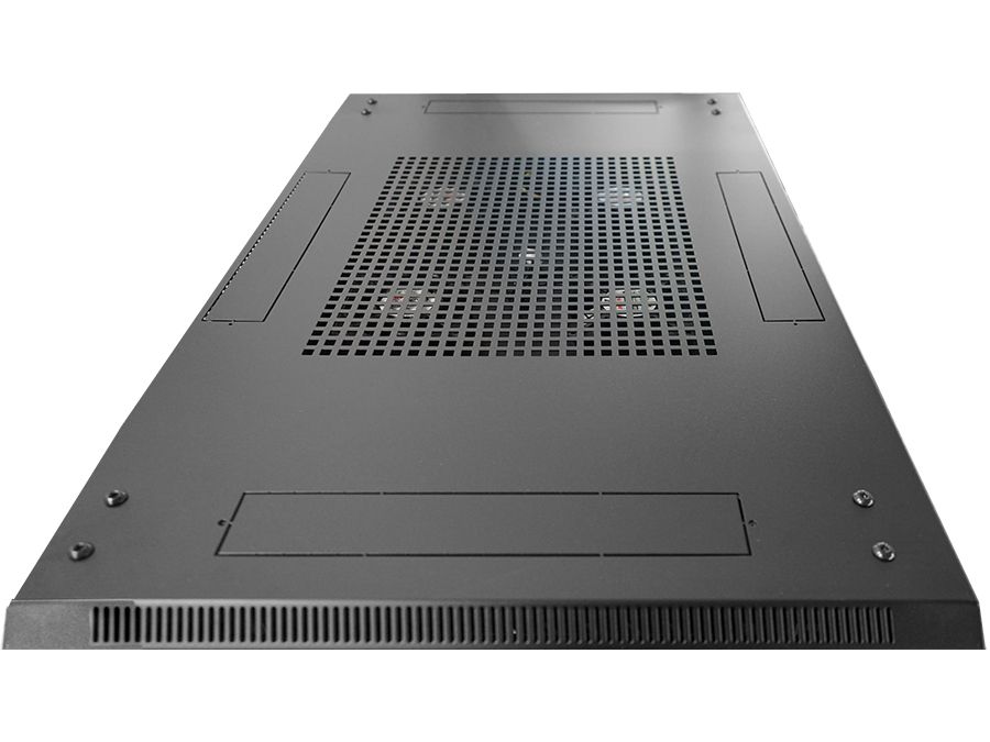 Linkbasic 42U 1M Deep Network Cabinet. 4 Fans 3 Shelves & Perforated S ...
