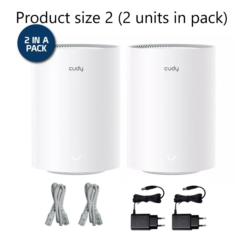 Cudy Dual Band WiFi 6 3000Mbps Multi-Gigabit Mesh 2-Pack | M30002 (2-Pack)