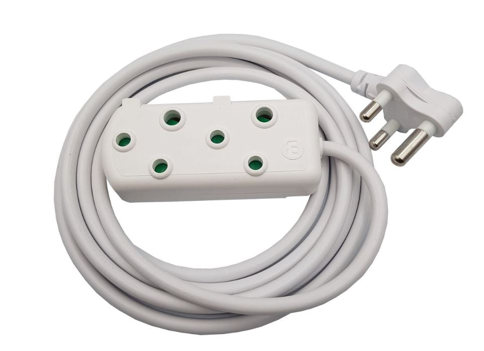 Ellies: 3m Heavy Duty Extension Electrical Lead / Cord / Cable 1.5mm, White
