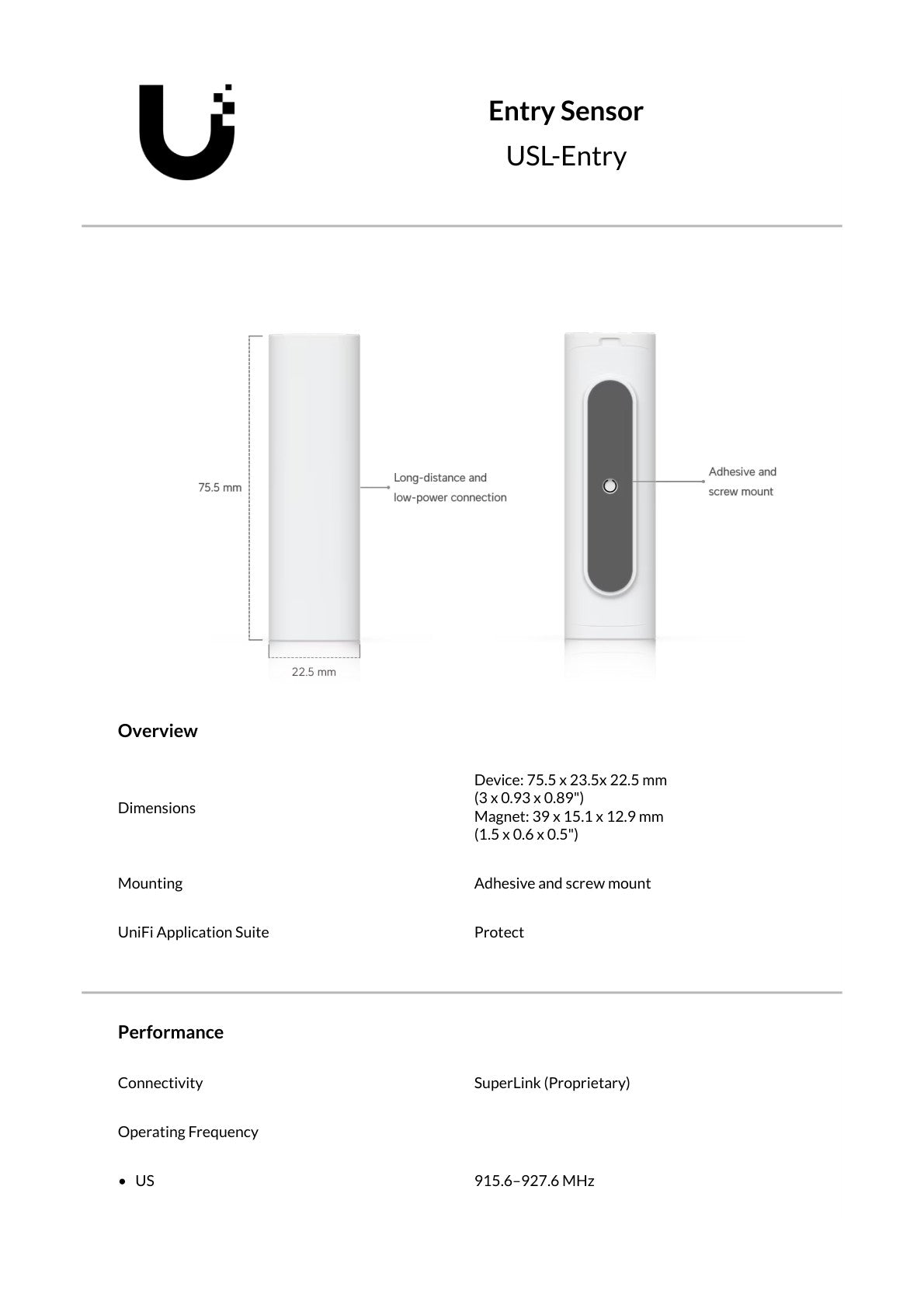 Ubiquiti UniFi SuperLink Entry Sensor