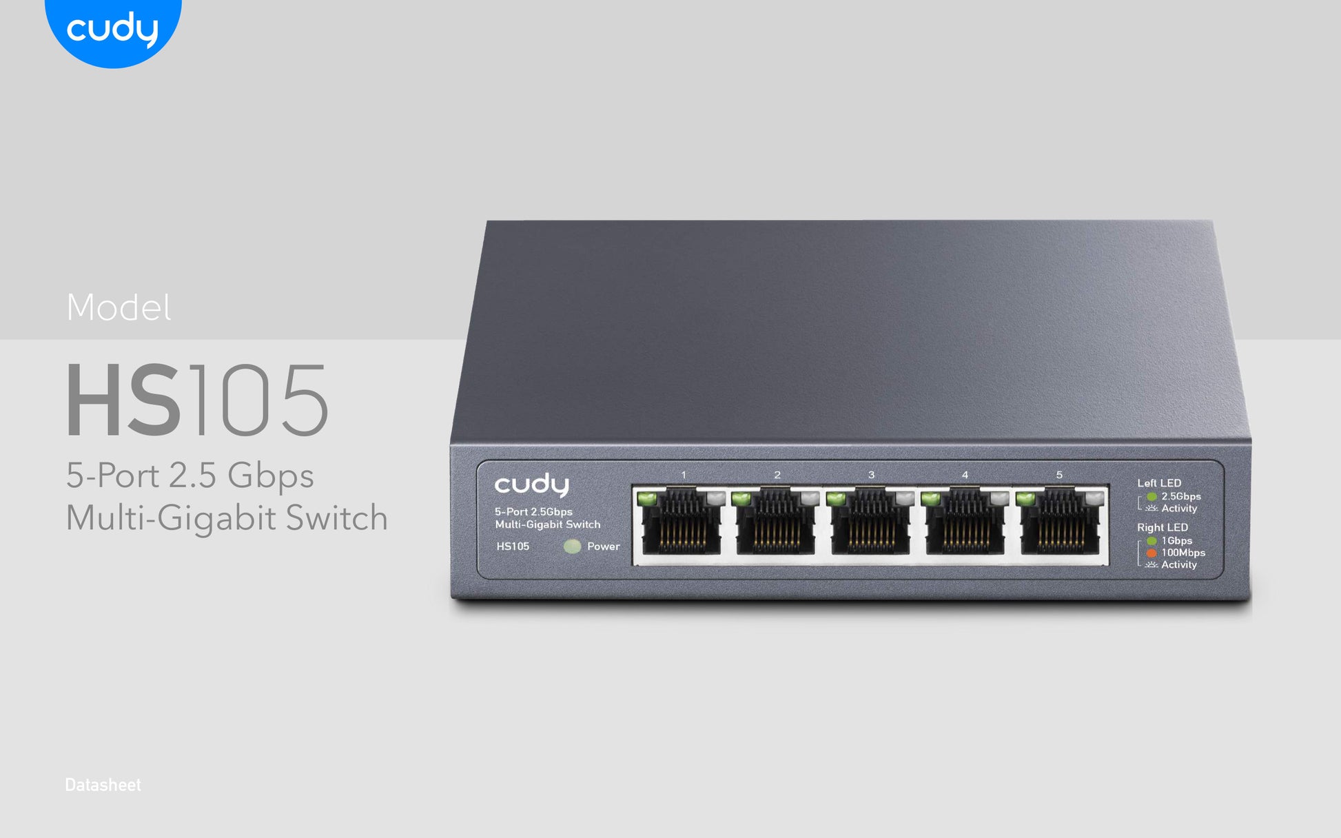 Cudy 5 Port 2.5Gbps Ethernet Metal Desktop Switch