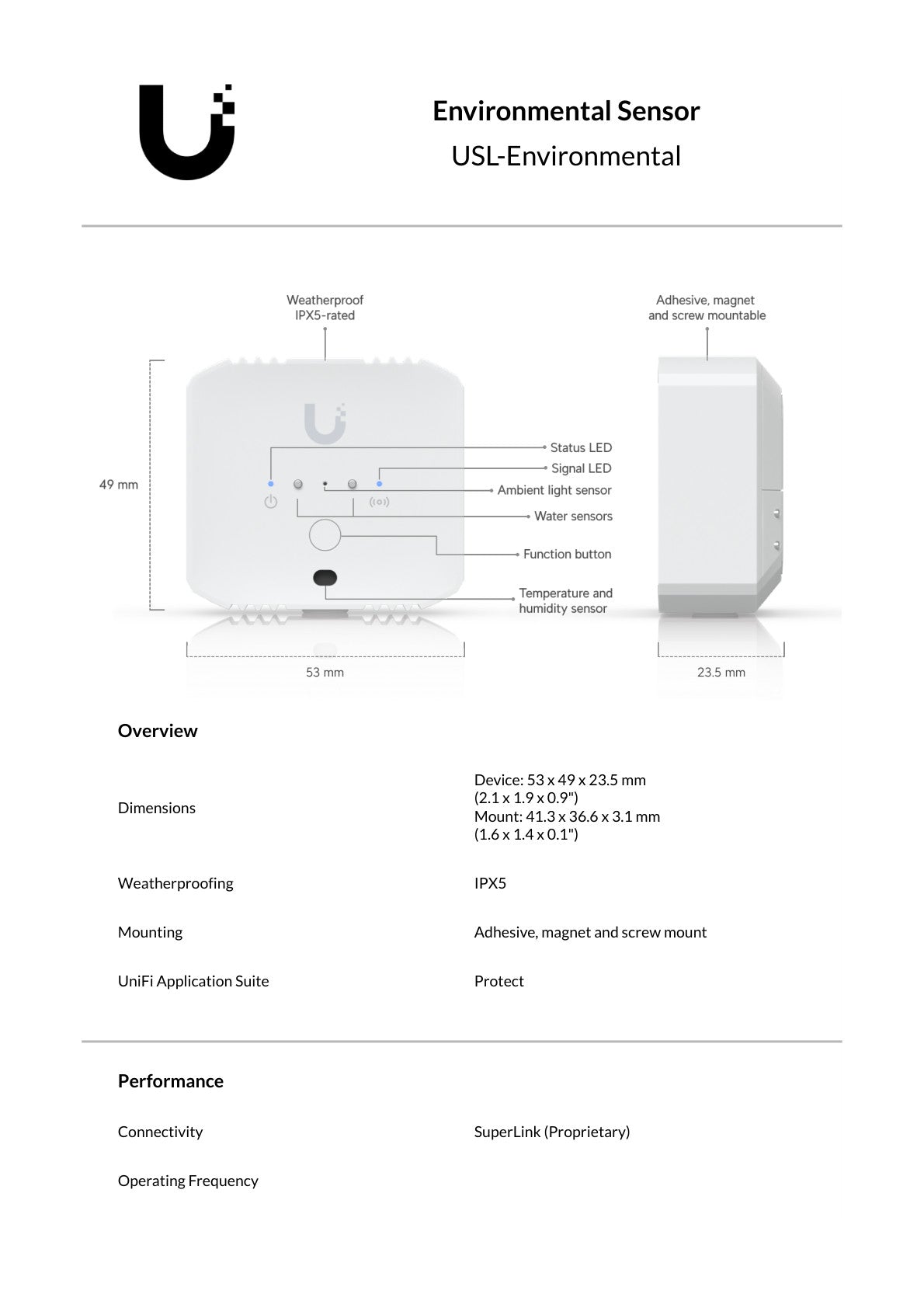 Ubiquiti UniFi SuperLink Environmental Sensor