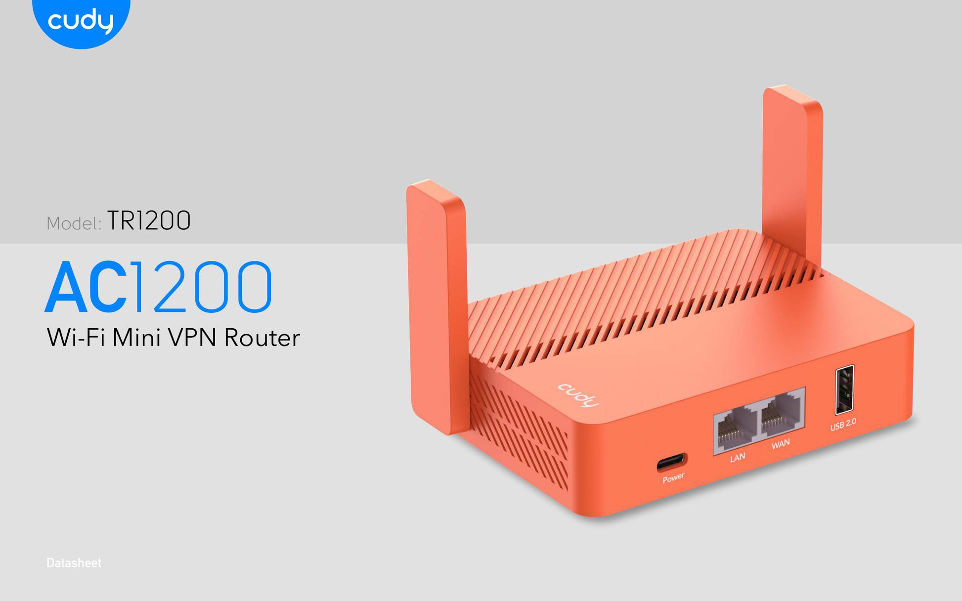 Cudy WiFi 5 1200Mbps Fast Ethernet Mini VPN Travel Router