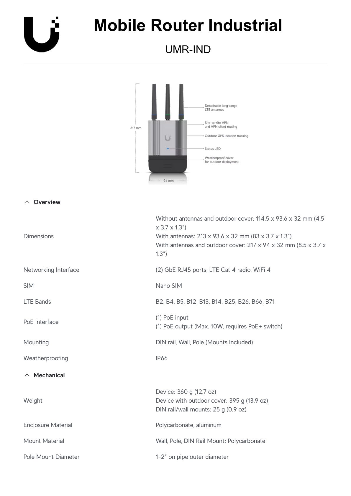 Ubiquiti UniFi Mobile Industrial Router