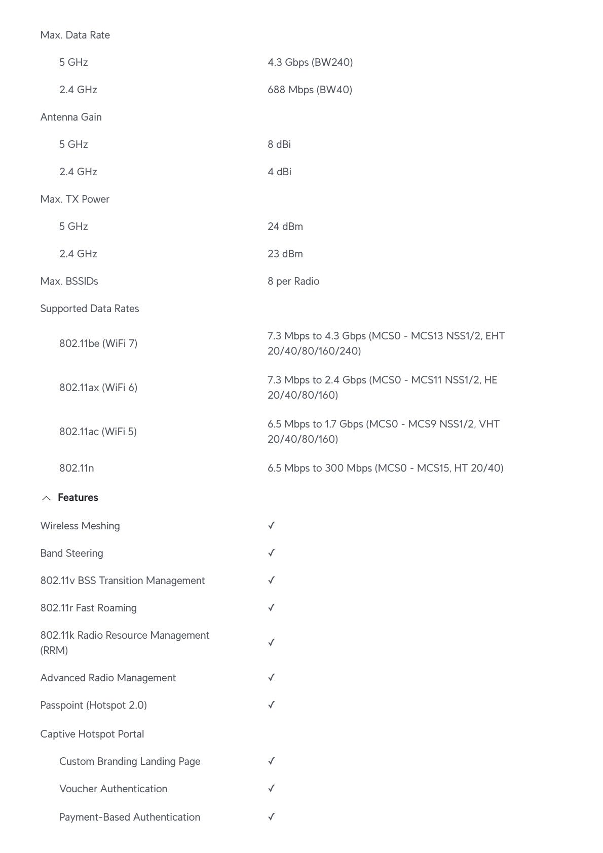 Ubiquiti UniFi Dual Band WiFi 7 2.5G PoE Out In-Wall AP