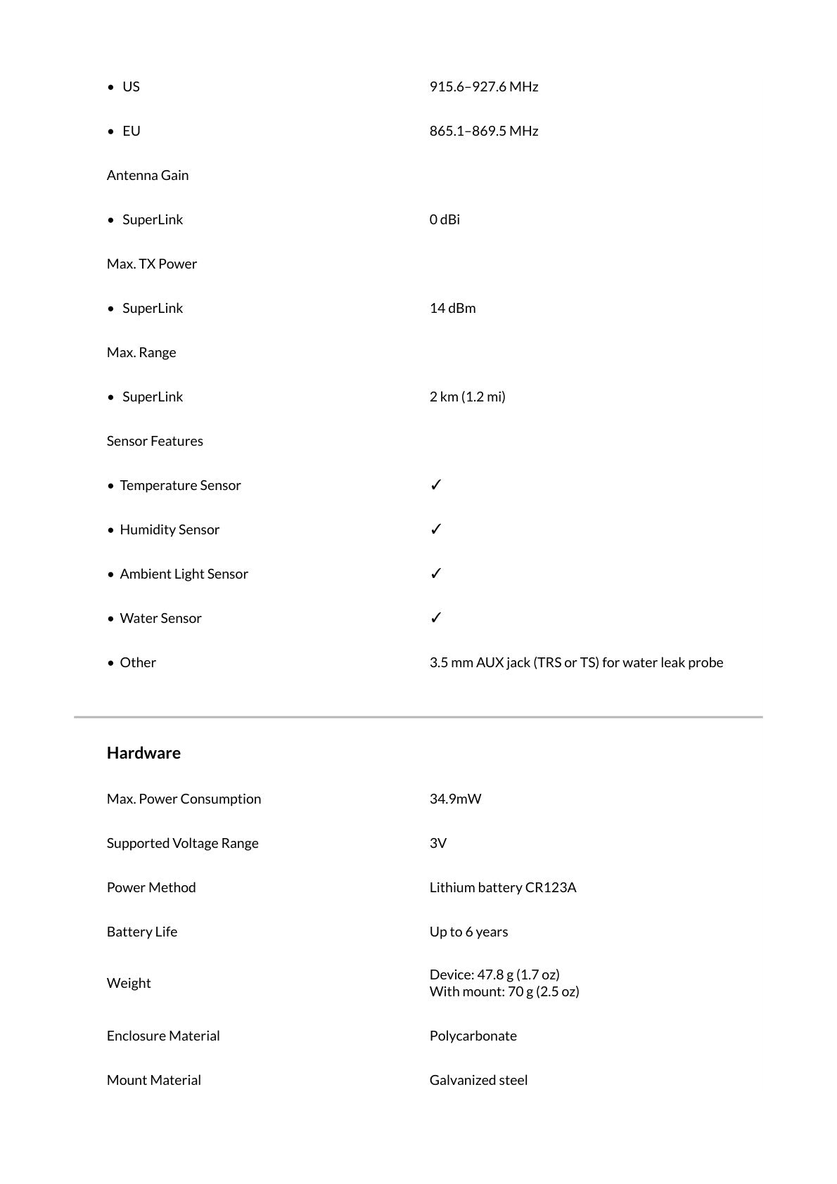 Ubiquiti UniFi SuperLink Environmental Sensor