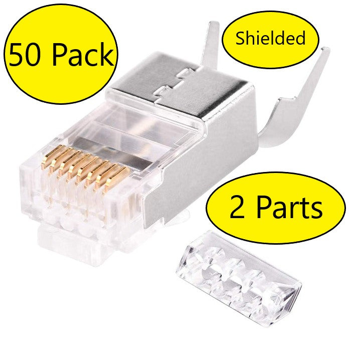 Linkbasic RJ45 Cat6 Shielded FTP Modular Plug. (Termination) 50 pack ...
