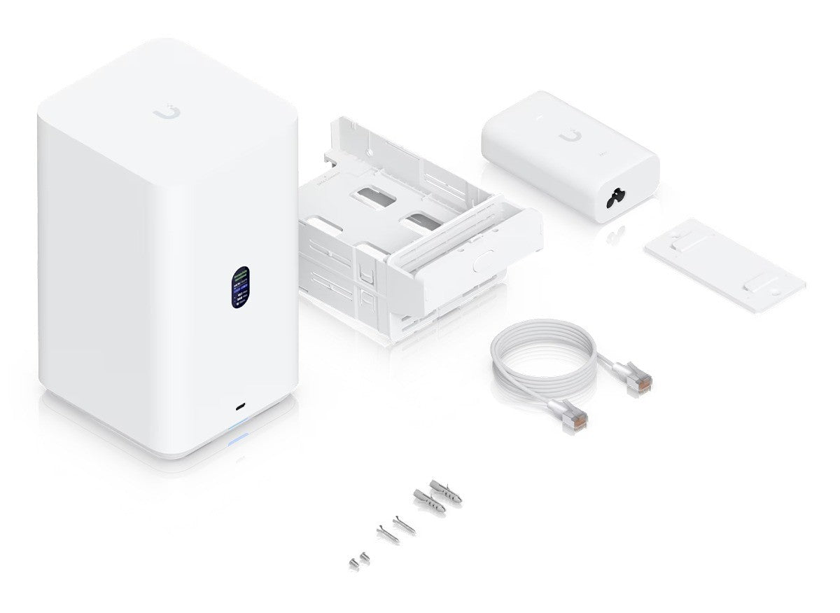 Ubiquiti UniFi White UNAS 2.5Gbps Ethernet 2x 3.5" HDD bays