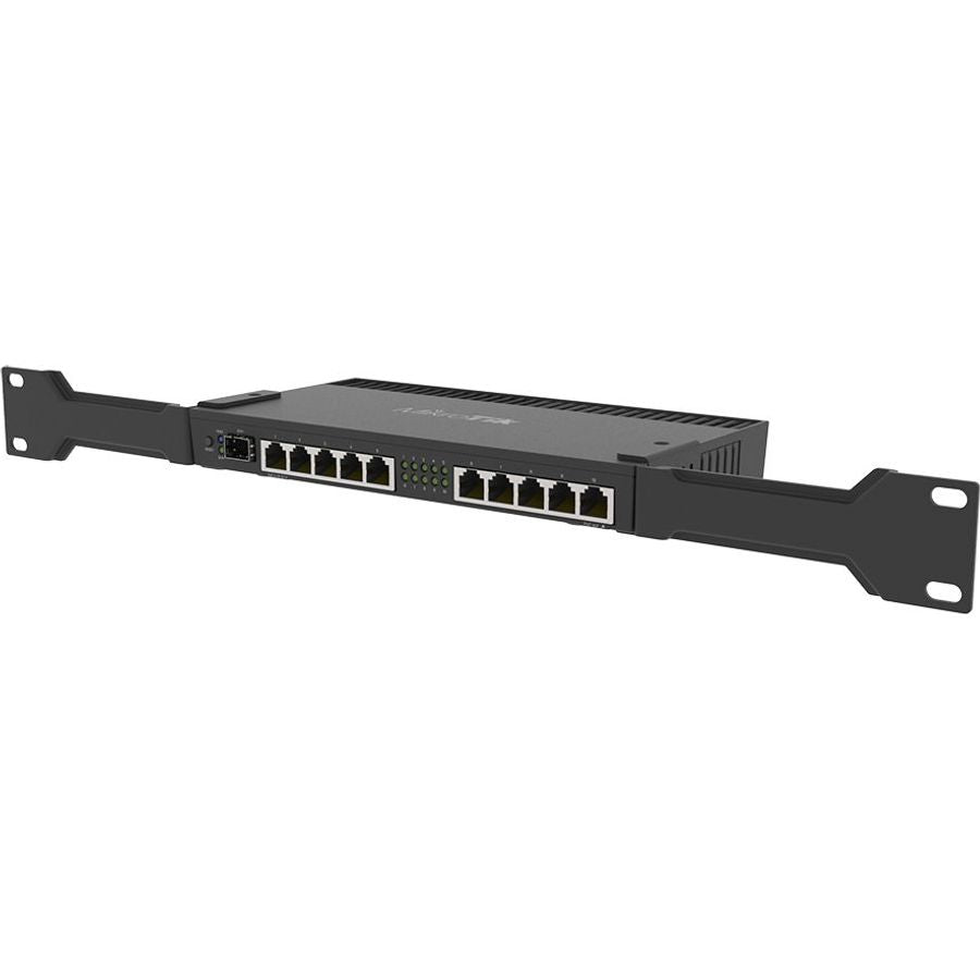 MikroTik 10 Port Gigabit 1SFP+ 4 Core L5 Rack-Mount Router | RB4011iGS+RM