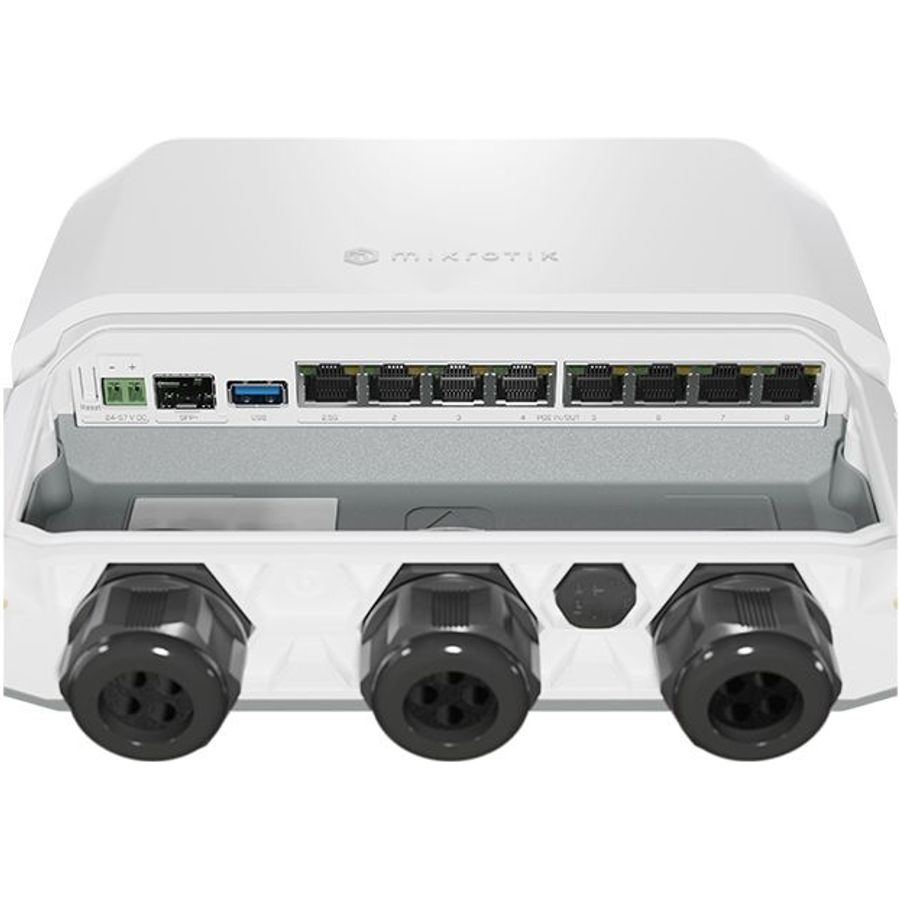 MikroTik 7 Port Gigabit 1x 2.5Gbps 1SFP+ 4 Core Outdoor PoE Router | RB5009UPr+S+OUT