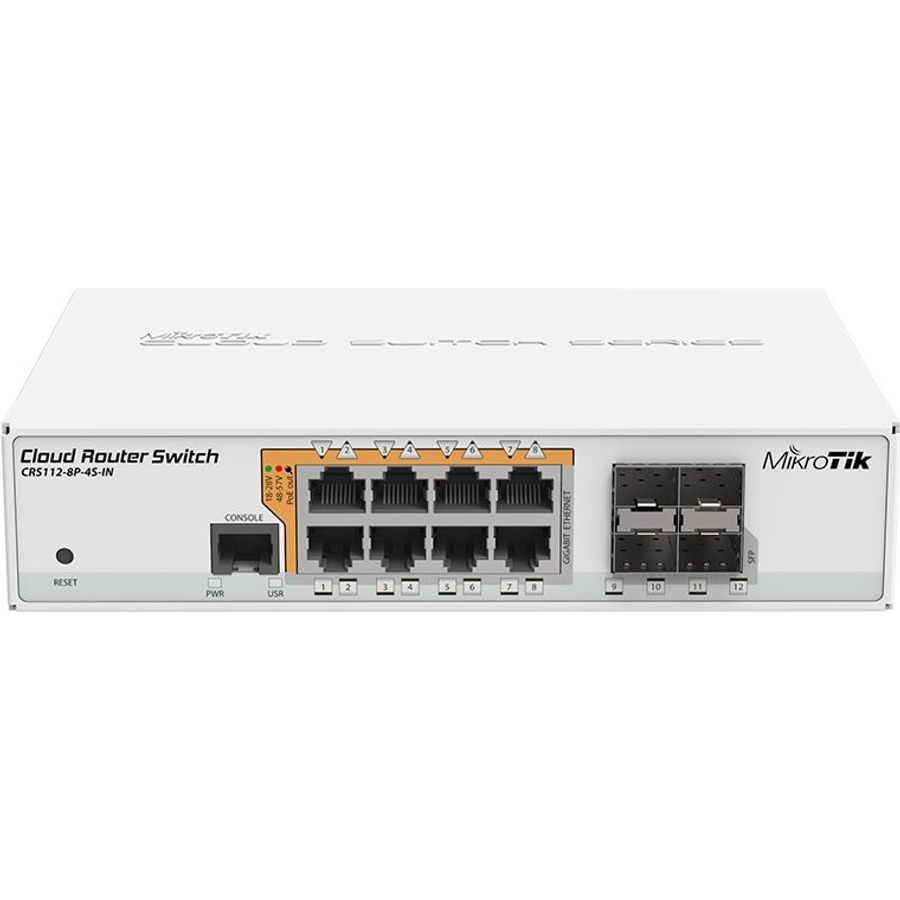 MikroTik Cloud Router Switch 8 Port PoE 4SFP | CRS112-8P-4S-IN