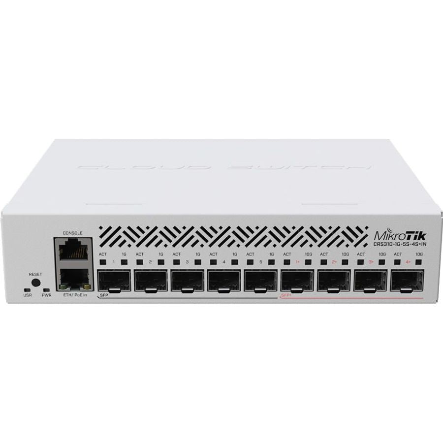 MikroTik Cloud Router Switch 5 Port SFP 4 SFP+ | CRS310-1G-5S-4S+IN