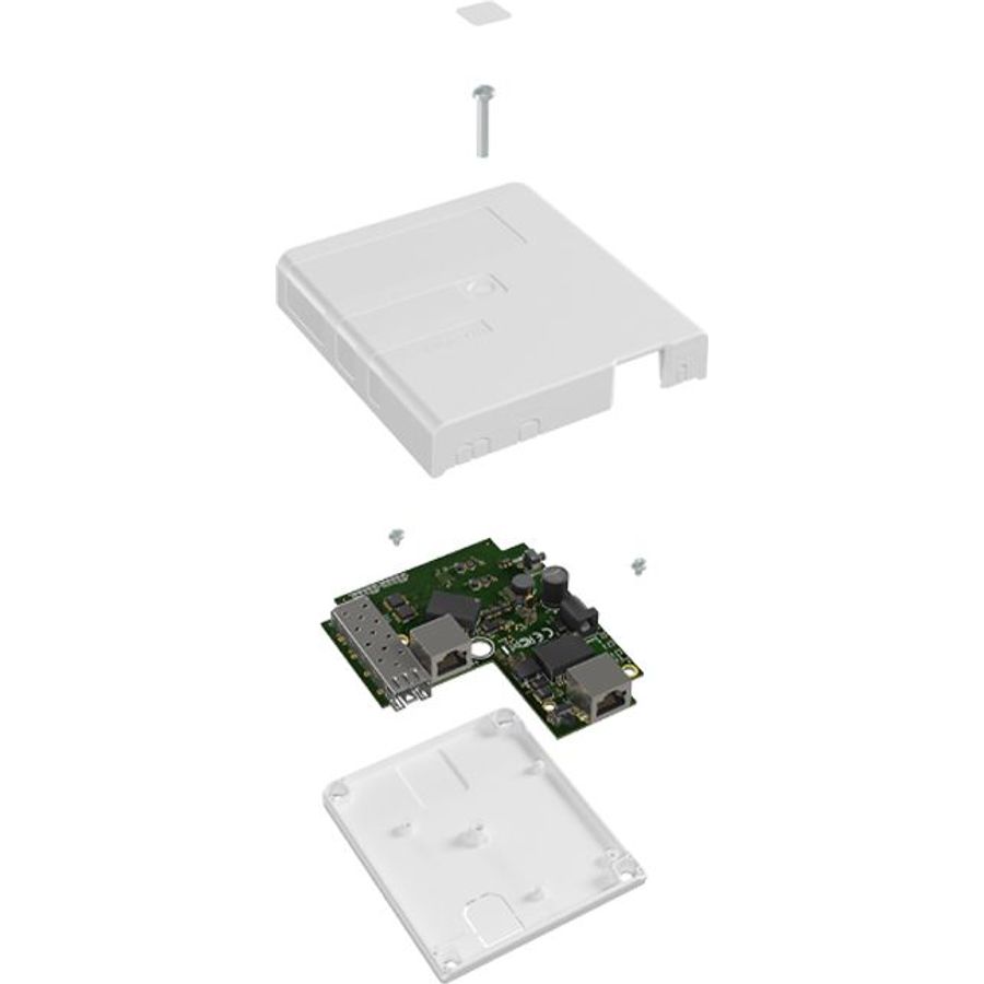 MikroTik GPEN21 Smart Media Converter with PoE Pass-through | GPEN21