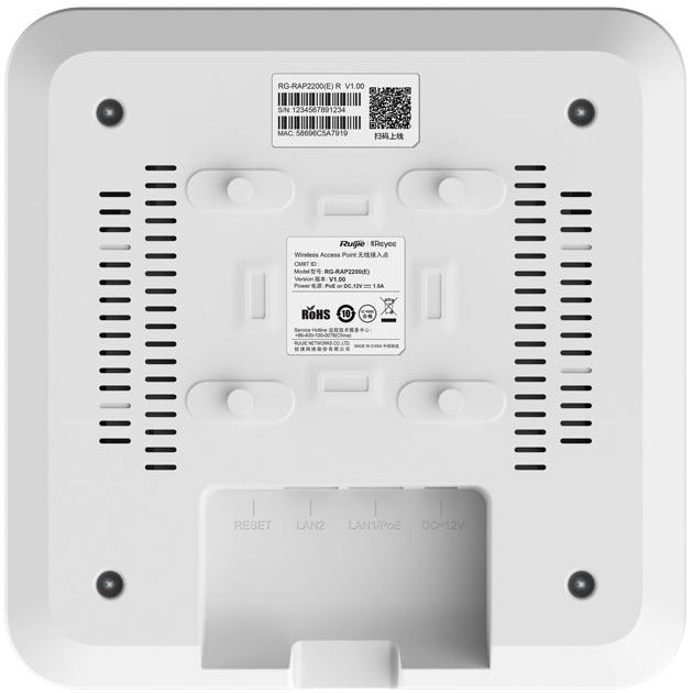 Reyee Dual Band AC 1300Mbps Fast Ethernet Ceiling Mount AP (Access Point) | RG-RAP2200(F)