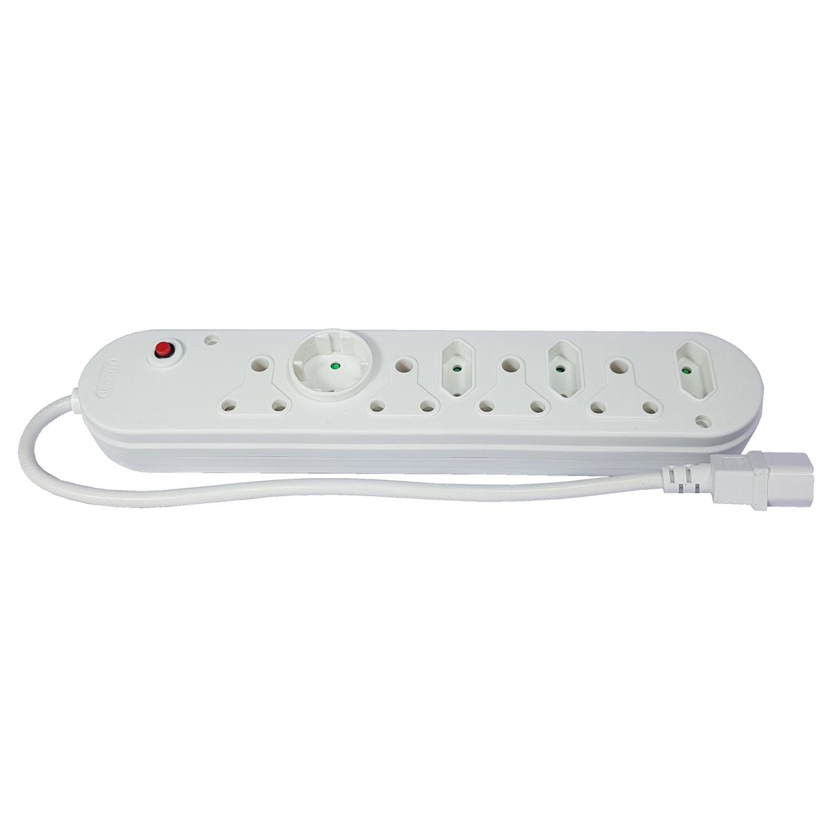 UPS connector: Multiplug with IEC Connector for UPS - 4x16A + 4x5A - White
