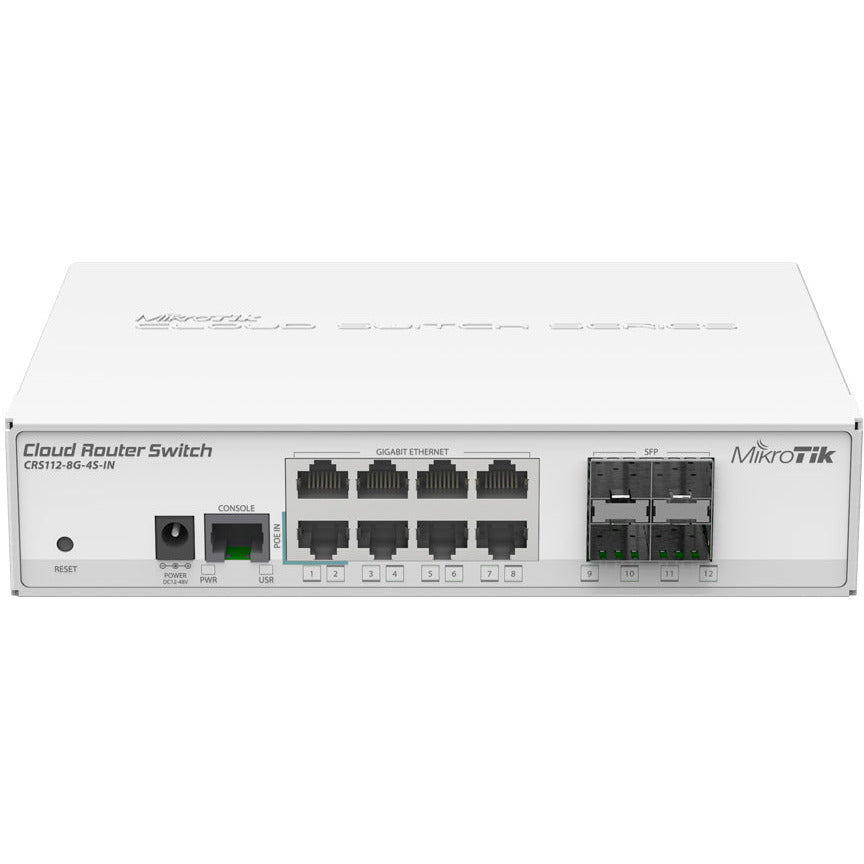 MikroTik Cloud Router Switch 8 Gigabit Ports 4SFP | CRS112-8G-4S-IN