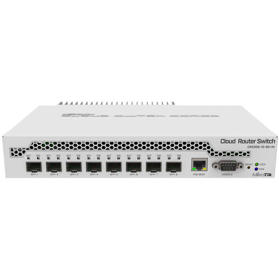 MikroTik Cloud Router Switch 8 Port SFP+ with PoE Input | CRS309-1G-8S+IN