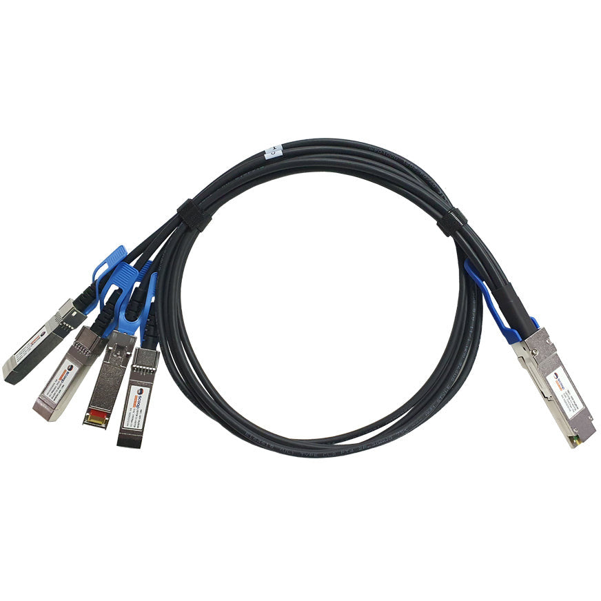 Scoop Breakout Cable 1M 1 QSFP28 to 4 SFP28 Uplink Cable