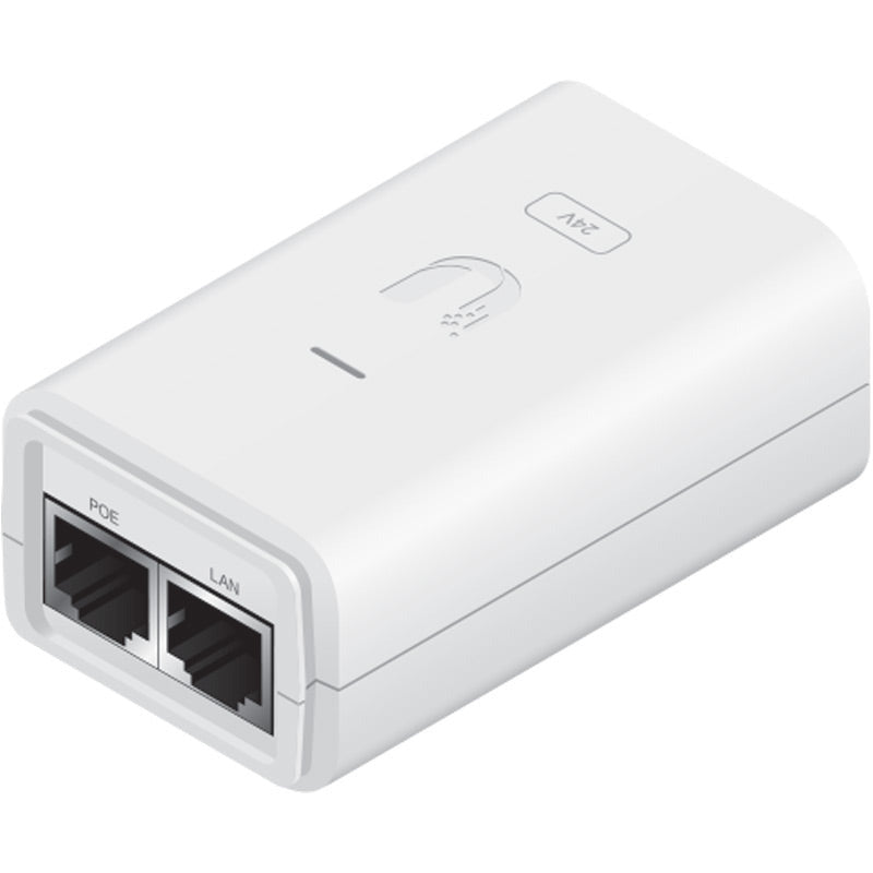 Ubiquiti Gigabit PoE Adapter 24V 12W with No Cable | POE-24-12W-G-WH