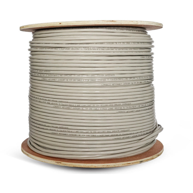 Linkbasic 305M Drum Cat5e Solid Shielded Grey FTP Network Cable – Mr ...