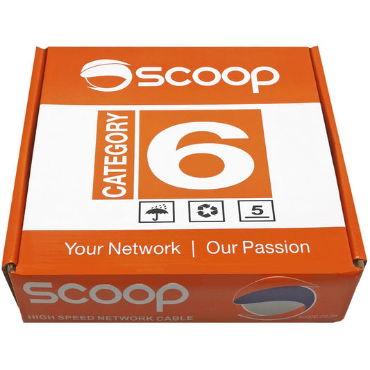 Scoop 100m Box Cat6 CCA UTP Cable